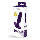 Savvy Co. Powered Plug Purple Vedo Twist Rechargeable Anal Plug at the Haus of Shag