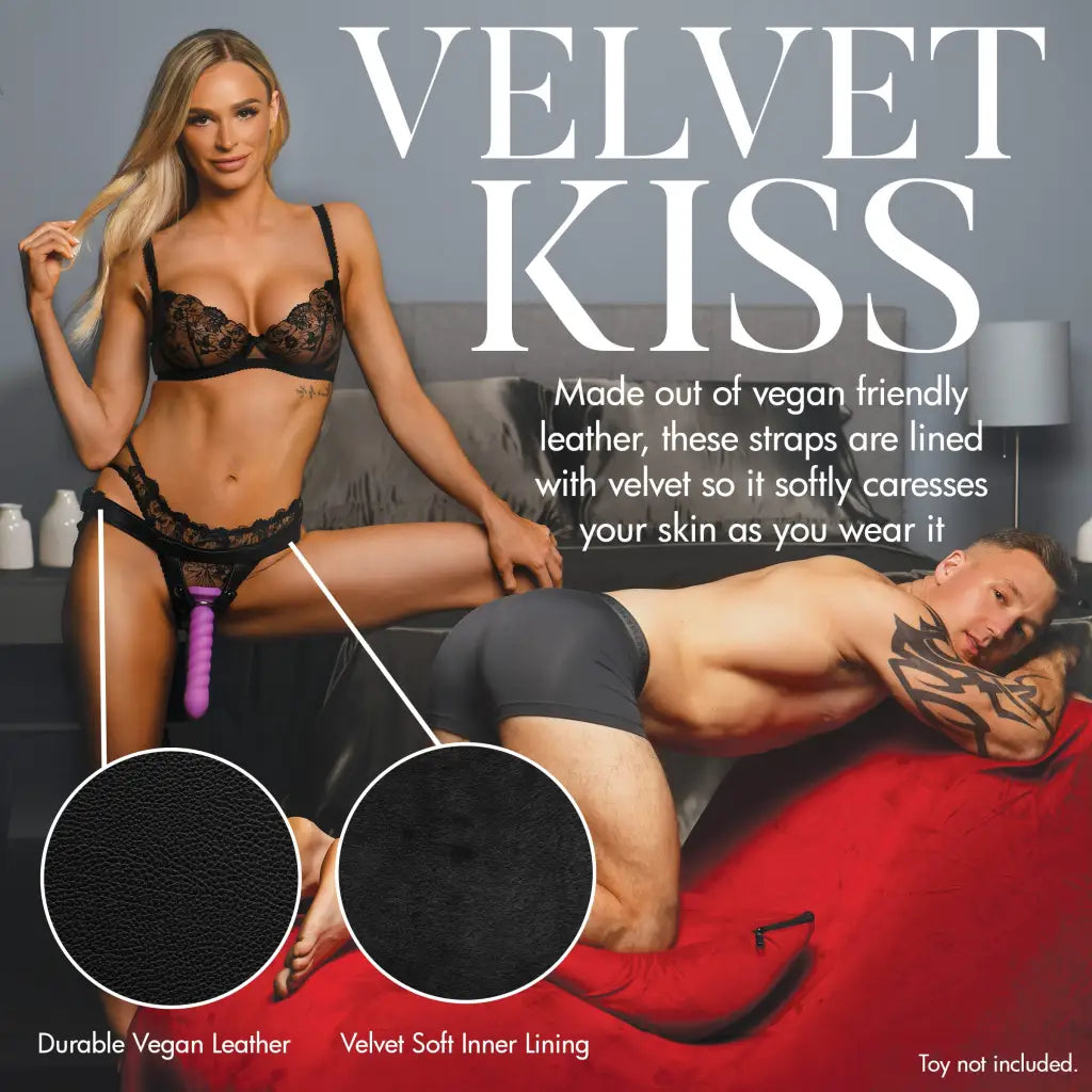 Velvet Kiss Strap-on Harness - Black - Strap On Harness