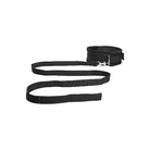 Velvet & Velcro Collar & Leash Adjustable Black - Leash and Collar Set