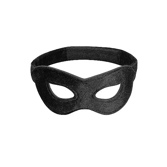 Velvet & Velcro Eye Mask Adjustable Black - Blindfold