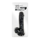 Vers Liquid Silicone Suction Dildo - Black Rubber Dil for Ultimate Comfort and Realism