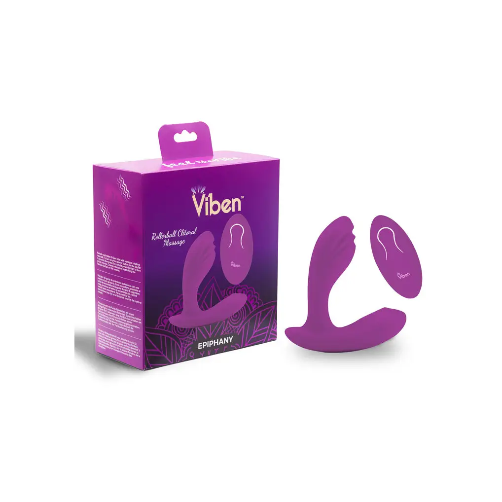 Viben Epiphany Rollerball Clit Massager Berry - Wearable Vibrator