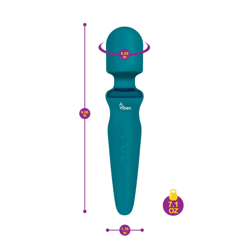 Viben Fierce Intense Wand Massager Ocean - Vibrators