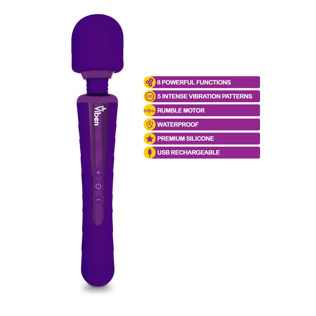 Viben Obsession Intense Wand Large Massager - Violet - Wand