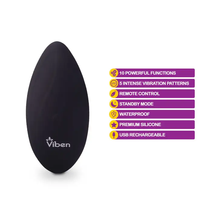 Viben Racy 10 Function Panty Vibe Black - Wearable Vibrator