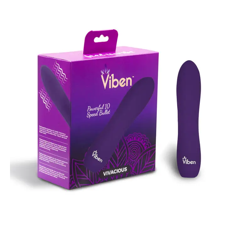 Viben Vivacious 10 Function Bullet - Violet - Bullet Vibrator