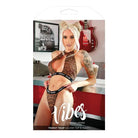 Vibes ’Thirst Trap’ halter top and panty set in leopard print by Fantasy Lingerie