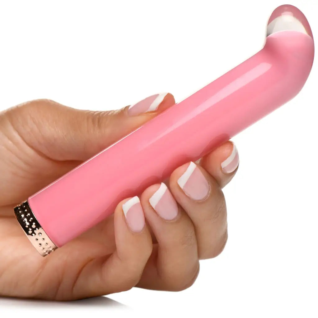 Vibra-Glass 10x Mini G-Spot Vibrator - Pink - Plain Vibrator