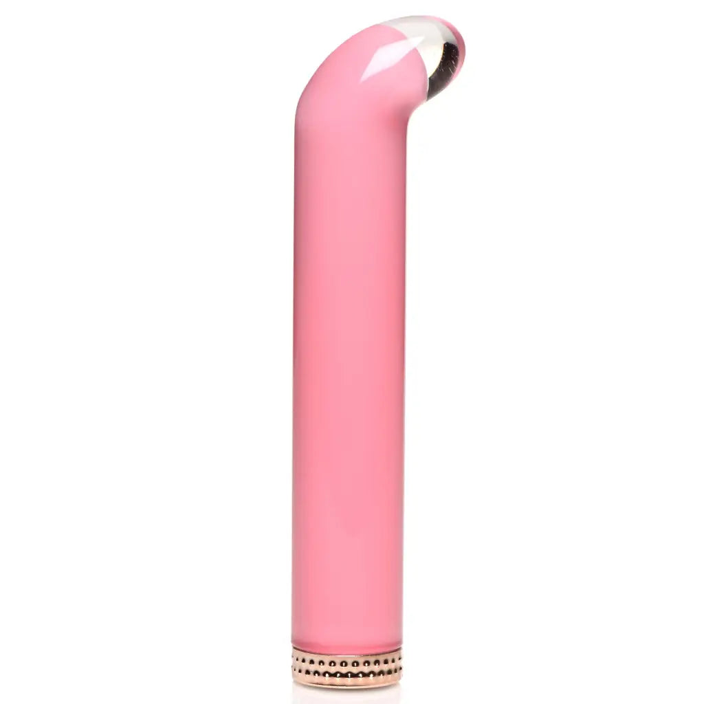 Vibra-Glass 10x Mini G-Spot Vibrator - Pink - Plain Vibrator