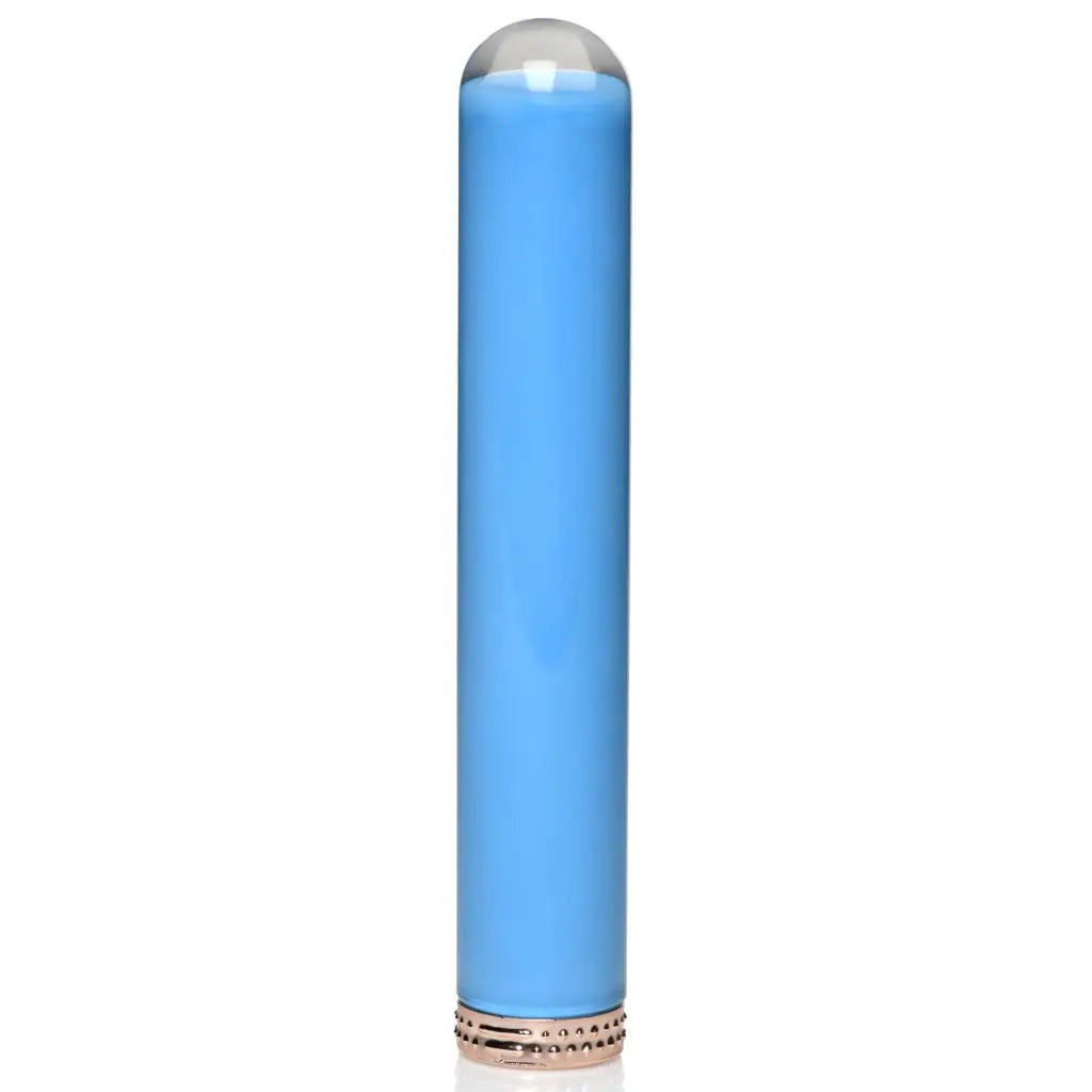 Vibra-Glass 10x Mini Vibe - Blue - Plain Vibrator