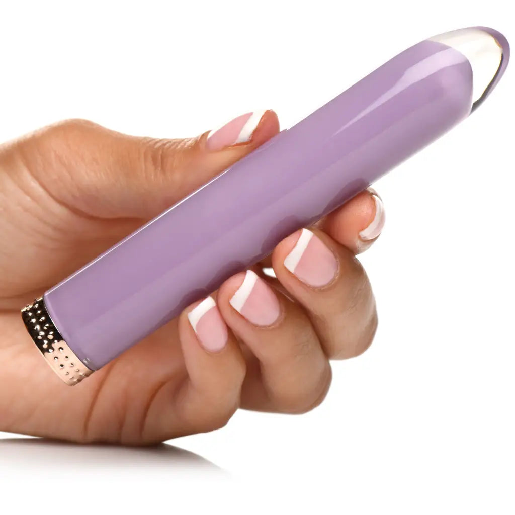 Vibra-Glass 10x Mini Vibrator - Purple - Plain Vibrator