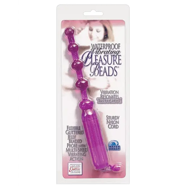 CalExotics Stimulators Purple Vibrating Pleasure Beads Waterproof at the Haus of Shag