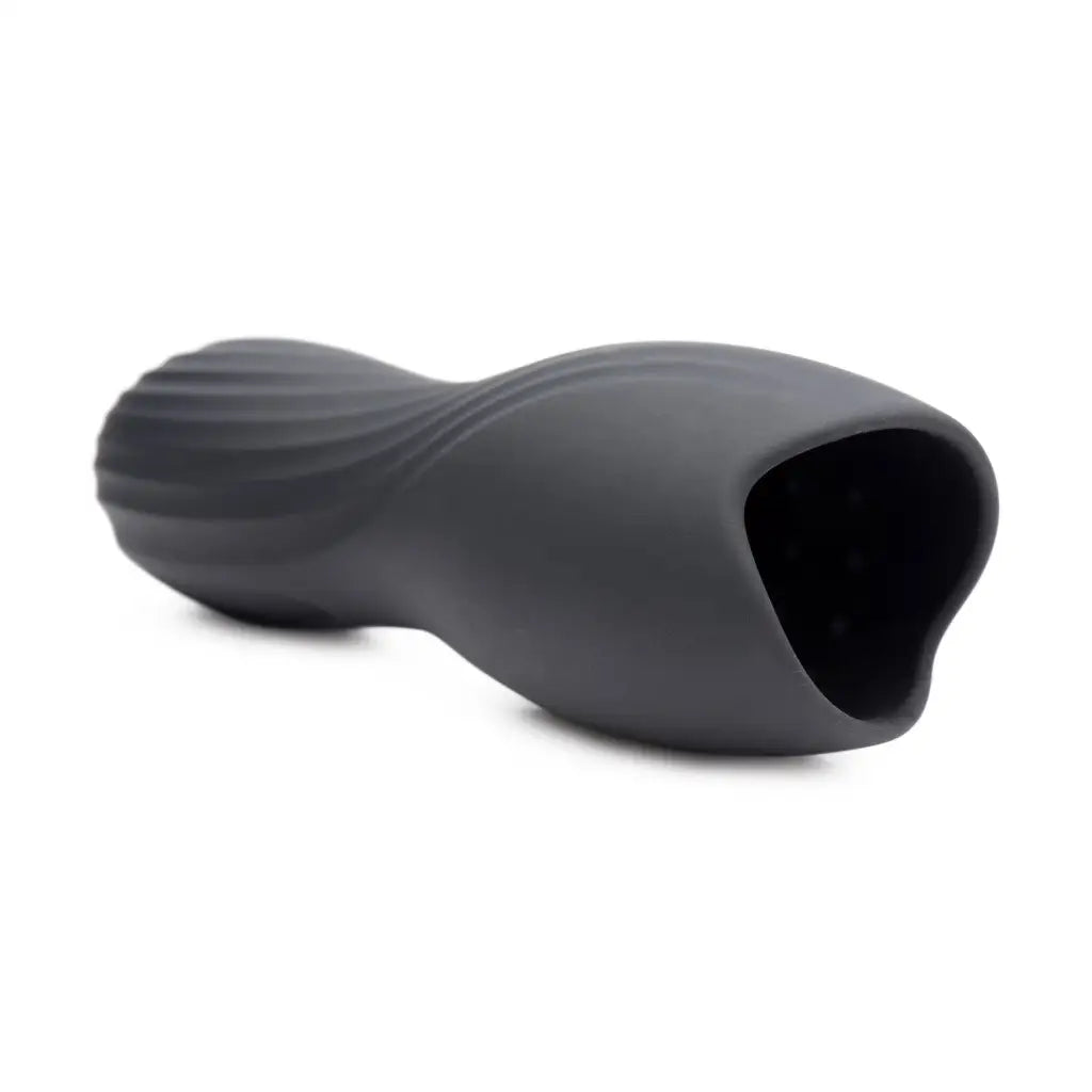 Trinity Vibes Vibrator Black Vibrating Rechargeable Penis Pleaser at the Haus of Shag