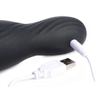 Trinity Vibes Vibrator Black Vibrating Rechargeable Penis Pleaser at the Haus of Shag