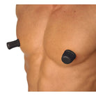 A man using Viper Nipple Suckers with a black electrode on his chest