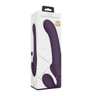 VIVE AI Rechargeable Dual Vibrating & Air Wave Tickler Silicone Strapless Strapon Purple - Strapless Strap