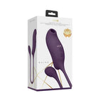 VIVE QUINO Rechargeable Air Wave & Vibrating Silicone Egg Vibrator Purple - Egg Vibrator