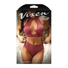 Fantasy Lingerie Lingerie Set Vixen Just Like Magic Stretch Net Halter Top & Panty Mulberry O/s at the Haus of Shag