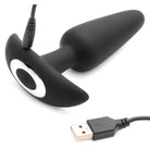 Whisperz Powered Plug Voice Activated 10x Silicone Vibrating Slim Butt Plug With Remote Control at the Haus of Shag