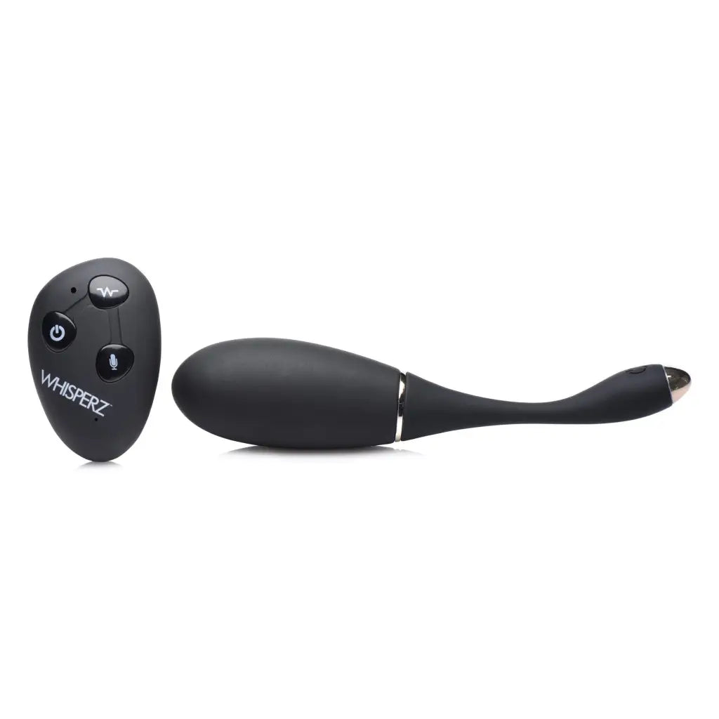 Voice activated 10x vibrating egg with curved remote control for ultimate pleasure