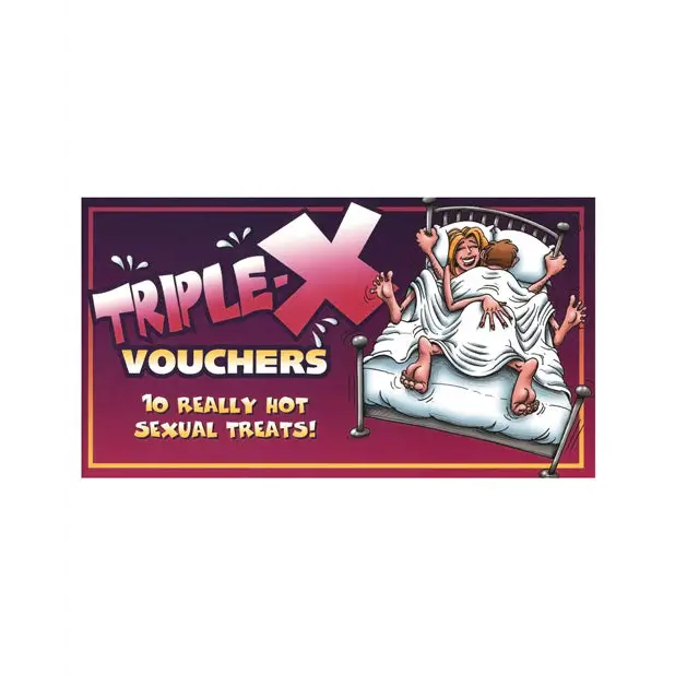 Triple X Vouchers for sex toys - perfect for adult games and party games