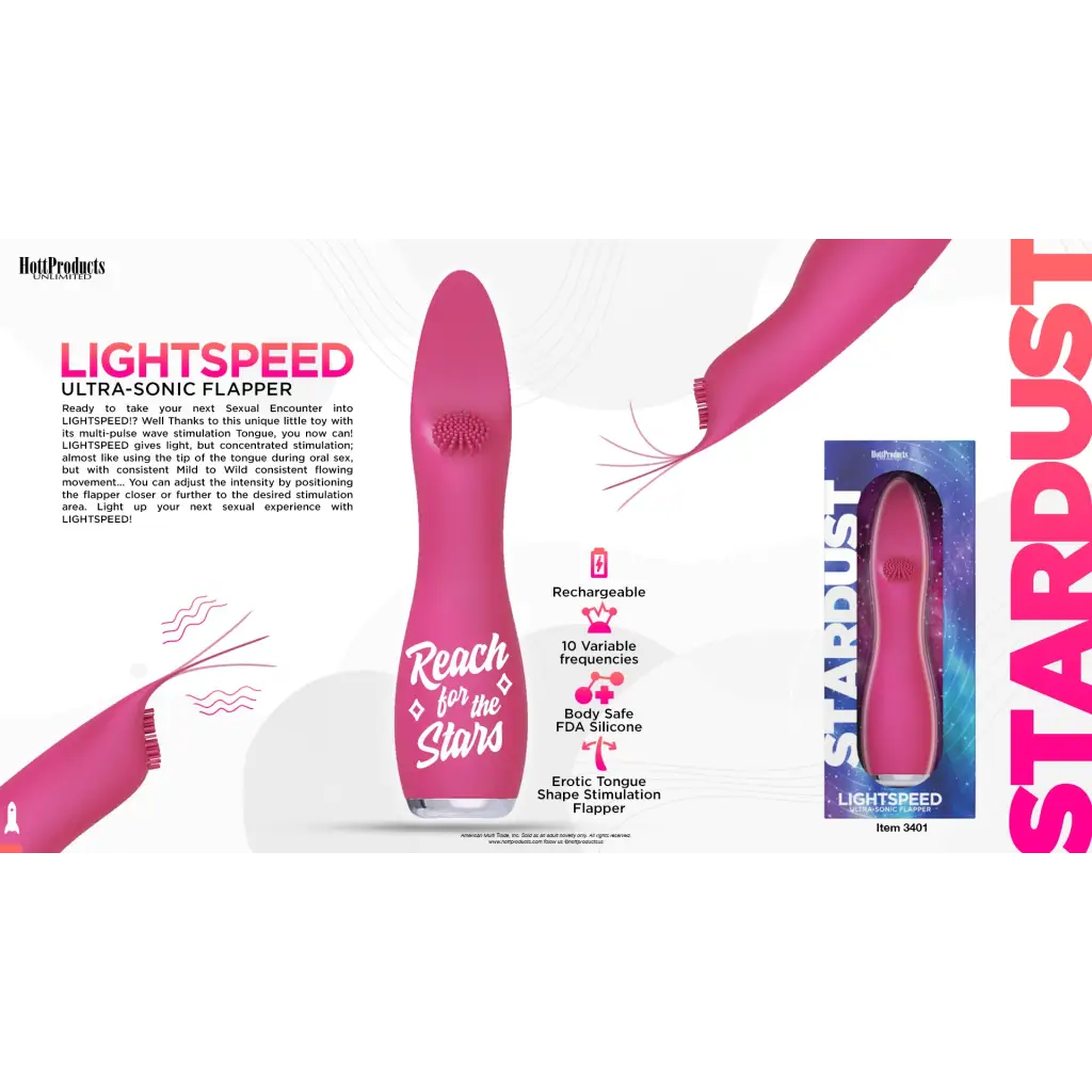 (wd) Stardust Light Speed Toy Flapper Tip - Vibrators