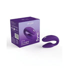 We-vibe Sync 2: Purple C-shaped couples vibrator with remote control and packaging