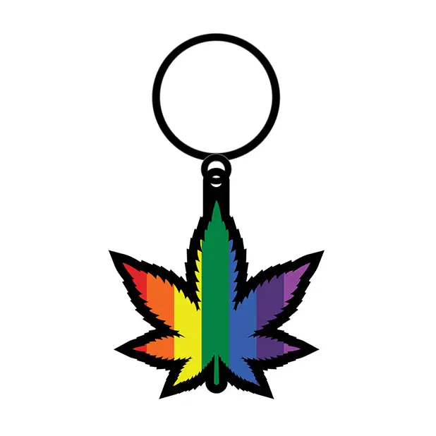 Weed Keychain Leaf: Rainbow - Party Supplies