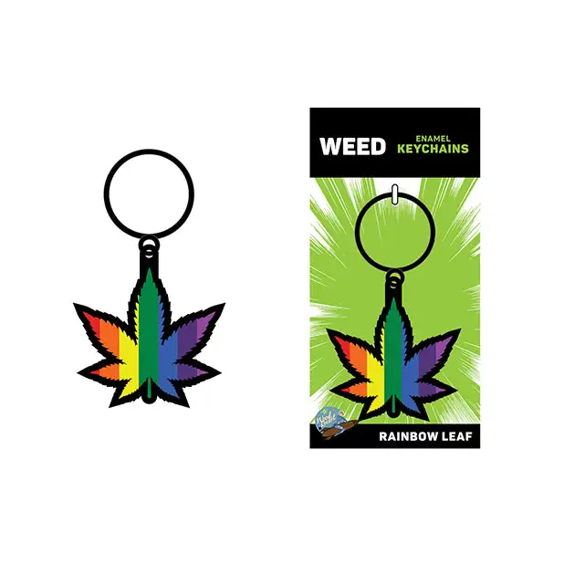 Weed Keychain Leaf: Rainbow - Party Supplies