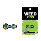 Weed Pipe with Swirled Color Fill - Enamel Pin