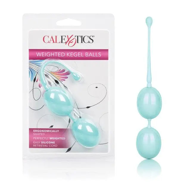 CalExotics Sexual Enhancers Teal Weighted Kegel Balls at the Haus of Shag