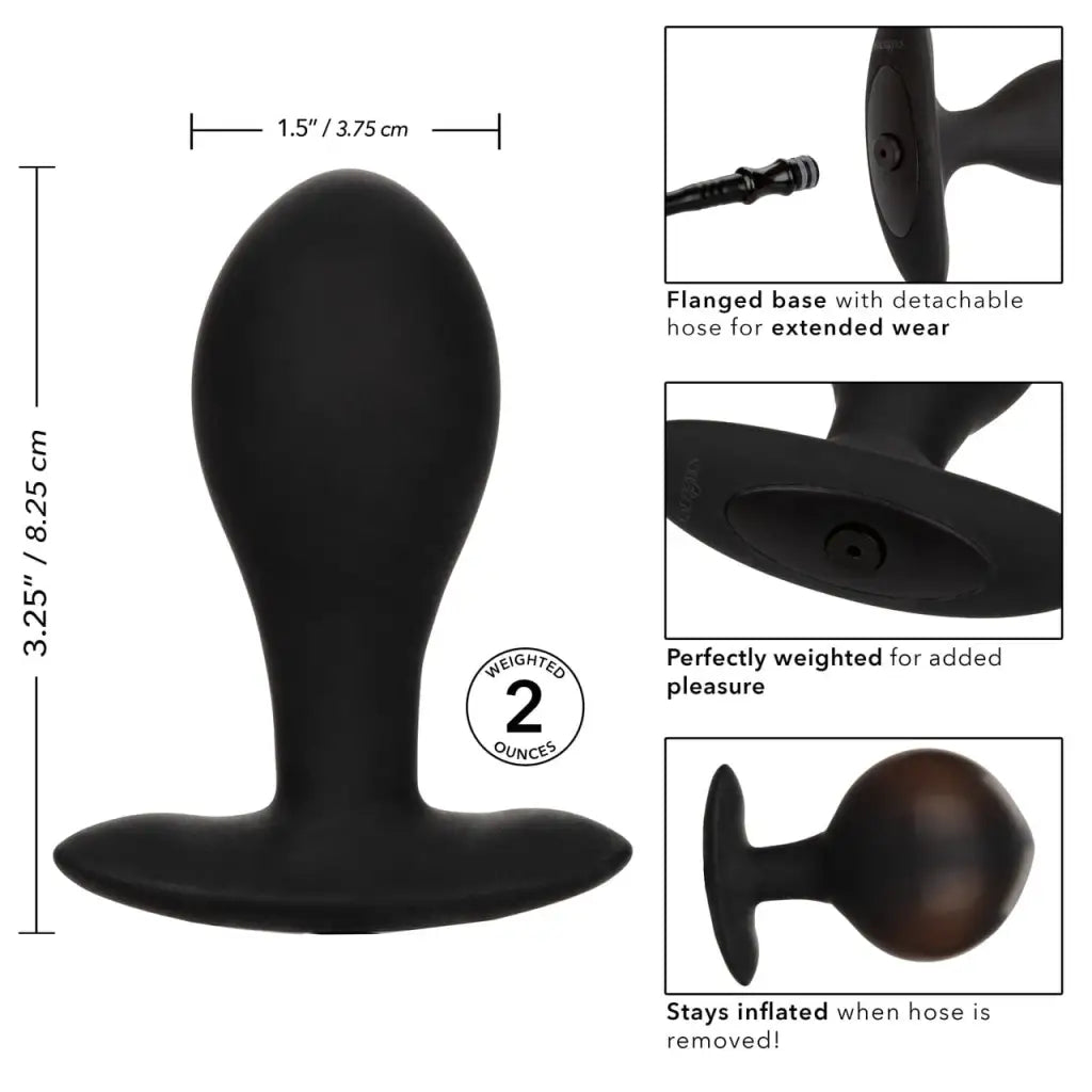 CalExotics Anal Toys Weighted Silicone Inflatable Plug Large at the Haus of Shag