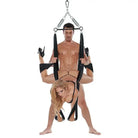 Man and woman enjoying a Whip Smart Yoga Pleasure Swing experience