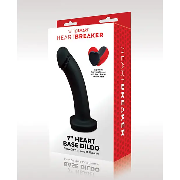 Whipsmart Heartbreaker 7’’ Heart Based Dildo - Black/red - Realistic Dildo