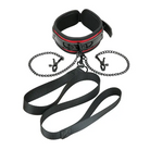 Whipsmart Heartbreaker Collar & Leash Set - Black/red - Collar