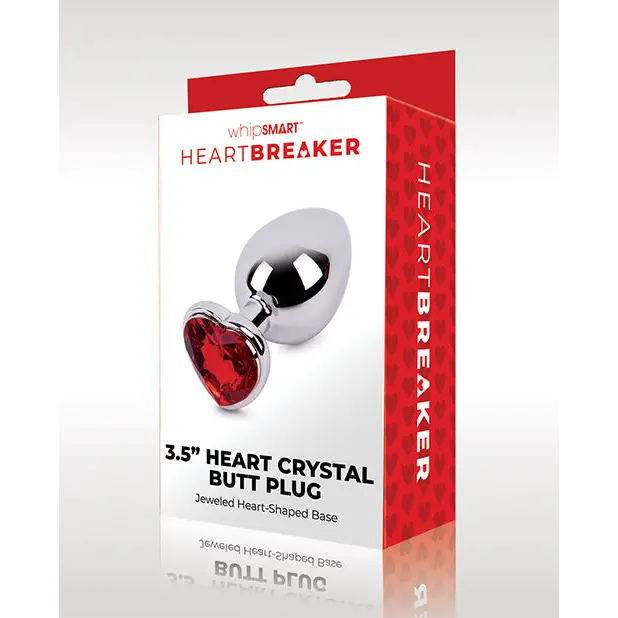 Whipsmart Heartbreaker Heart Crystal Butt Plug - 3.5’’ / Clear - Butt Plug