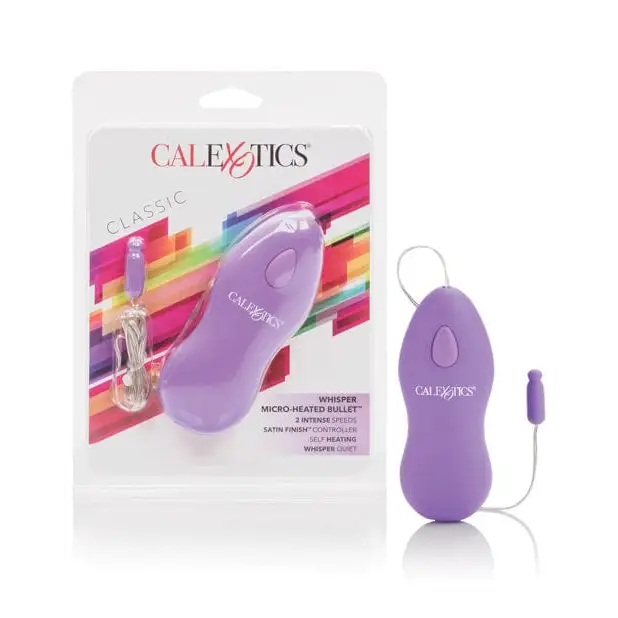 CalExotics Stimulators Purple Whisper Micro Heated Bullet at the Haus of Shag