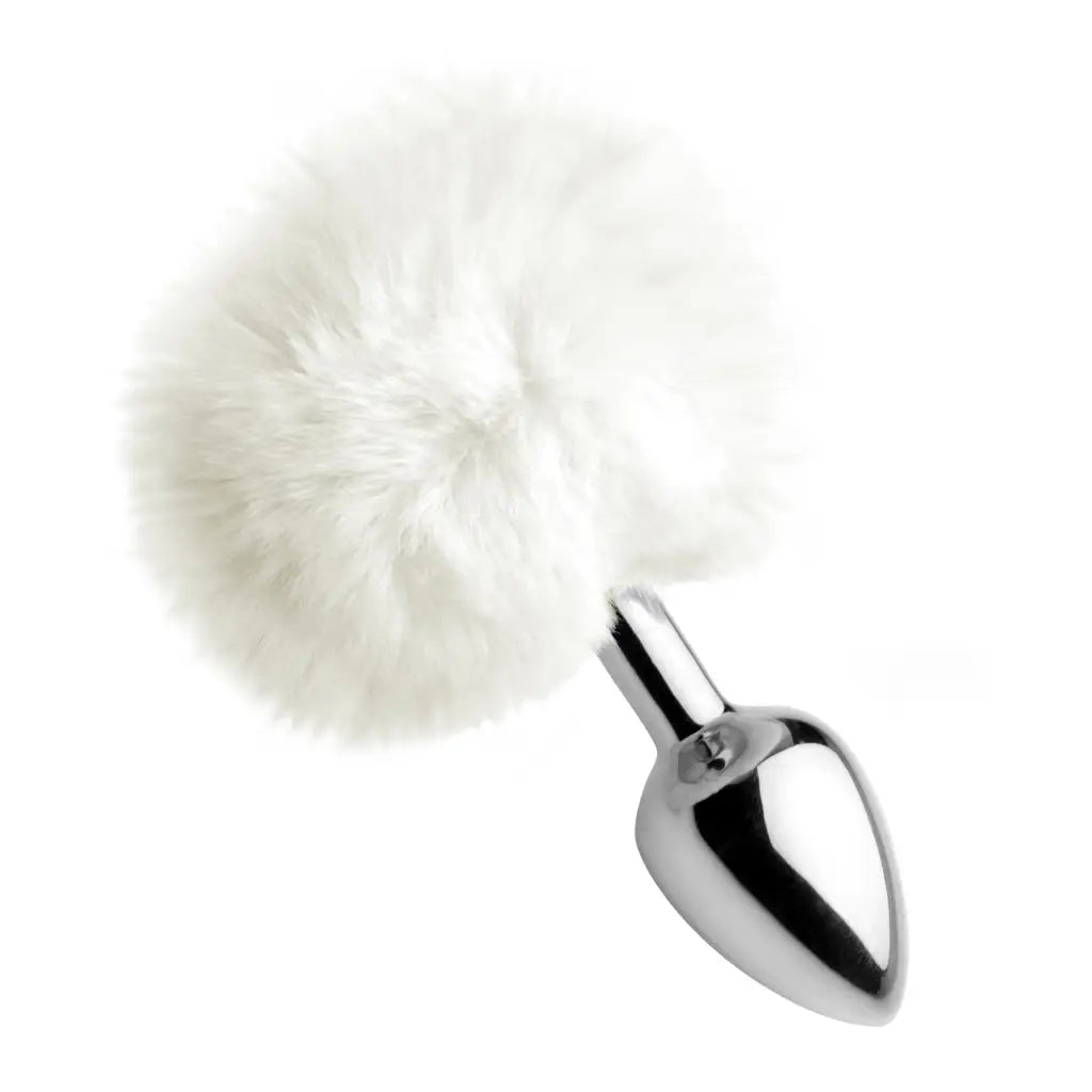 Tailz Tail Plug White White Fluffy Bunny Tail Anal Plug at the Haus of Shag