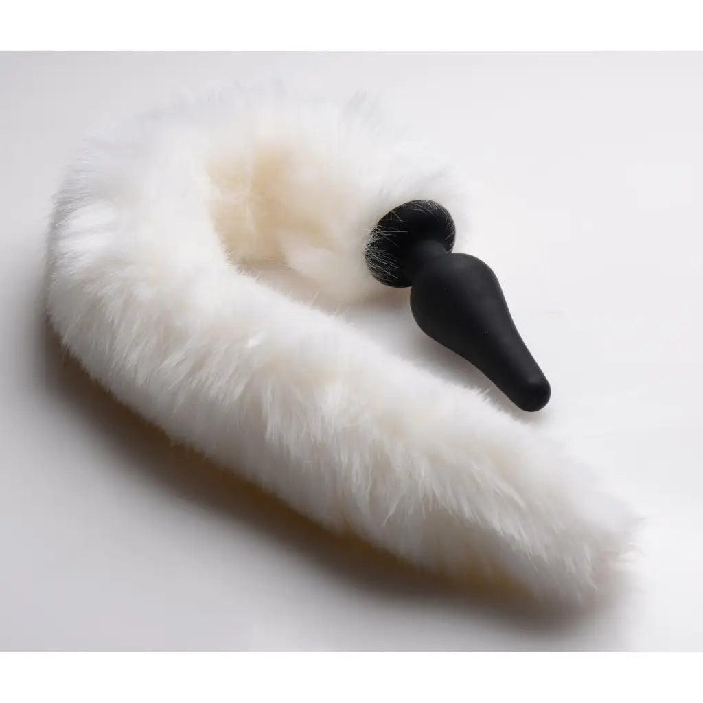 Tailz Tail Plug White White Fox Tail Anal Plug And Ears Set at the Haus of Shag