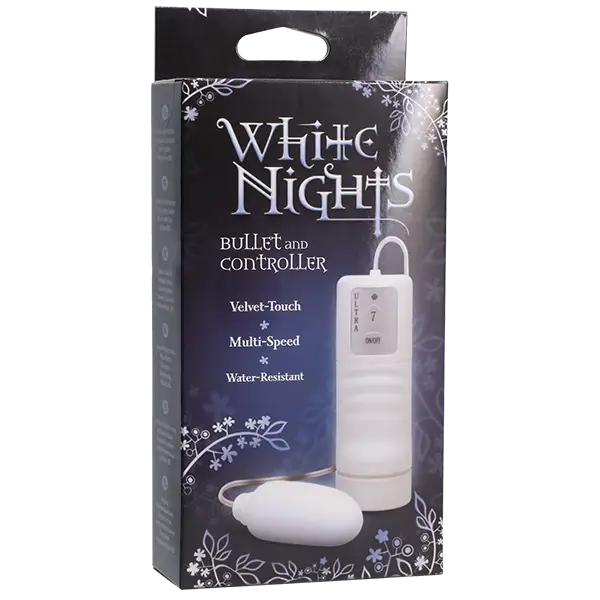 White Nights Bullet Vibrator with Wired Remote - White - Bullet Vibrator