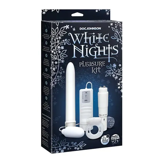 Doc Johnson Stimulators White Nights Pleasure Kit - White at the Haus of Shag