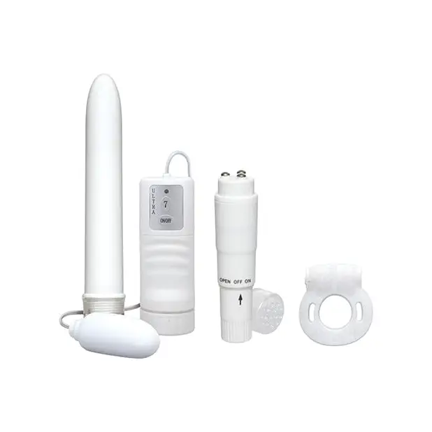 Doc Johnson Stimulators White Nights Pleasure Kit - White at the Haus of Shag