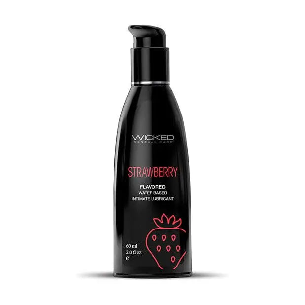 Wicked Lubricants Strawberry Wicked Sensual Care Water Based Lubricant - 2 Oz at the Haus of Shag