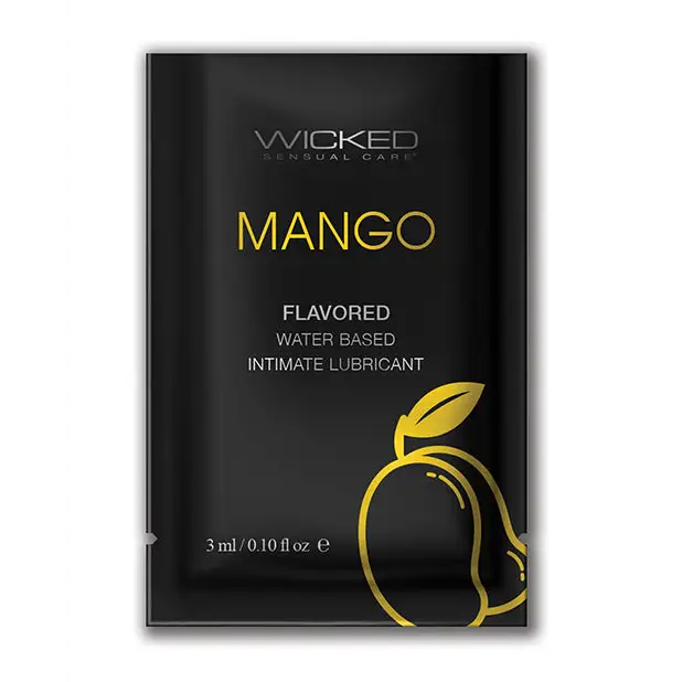 Wicked Aqua Vanilla flavored mango condoms with Wicked Sensual Care Water Based Lubricant