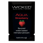 Wicked Sensual Care Aqua Strawberry Lubricant - Water-Based, Perfect for Intimate Moments