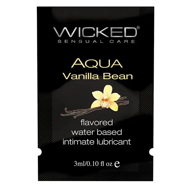 Wicked Sensual Care Water Based Lubricant - Wicked Aqua Vanilla Bean displayed