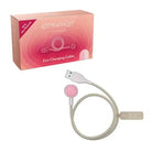 Eco magnetic charging cable with pink accent and USB connector for Womanizer Eco