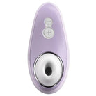 Purple and white door handle of Womanizer LIBERTY Air Clitoral Stimulator