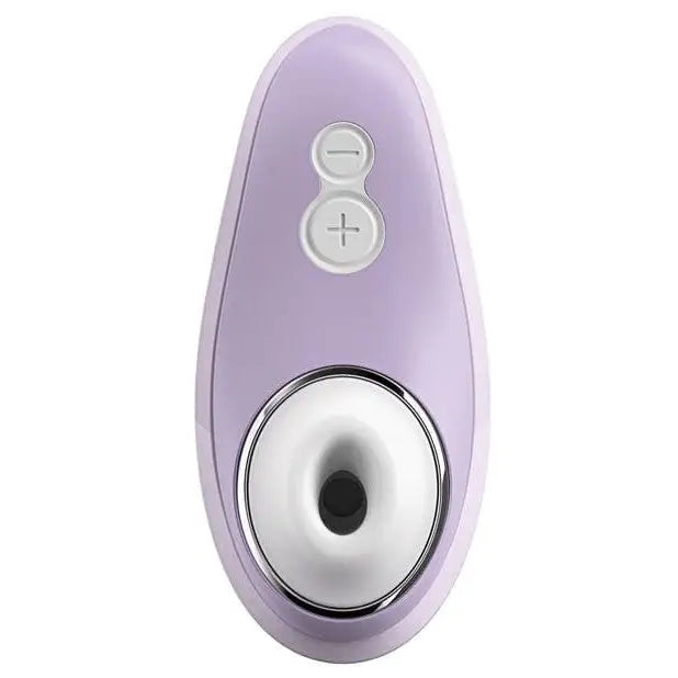 Purple and white door handle of Womanizer LIBERTY Air Clitoral Stimulator