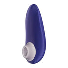 Womanizer STARLET 3: Blue air stimulator with intensity levels on white background